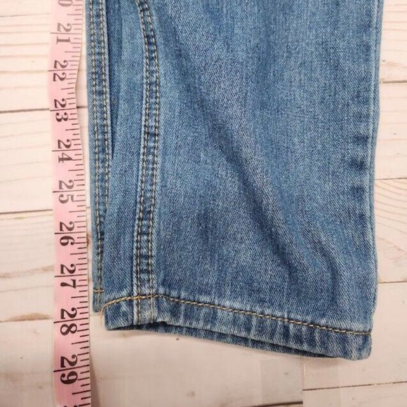 Denim Blvd Size 5 Juniors Distressed Straight‎ Womens Medium Wash Jeans - Picture 3 of 6